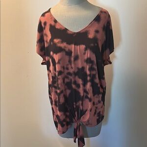 Torrid Pink Tie Front Relaxed Short Sleeve Tee